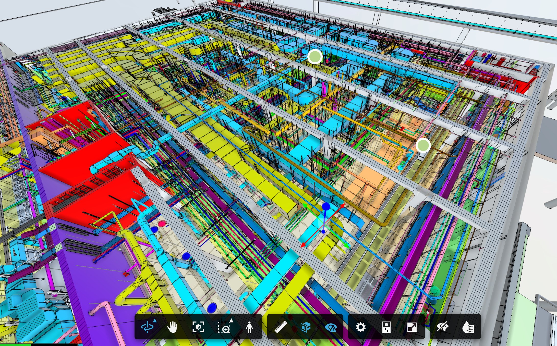 3D-Koordinationsmodell der TGA-Gewerke, Projekt Pegasus Schule